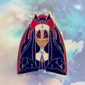 Hazbin Hotel Alastor Nun Enamel Pin
